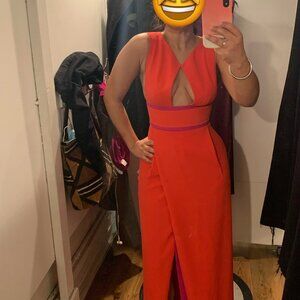 Orange BCBG gown